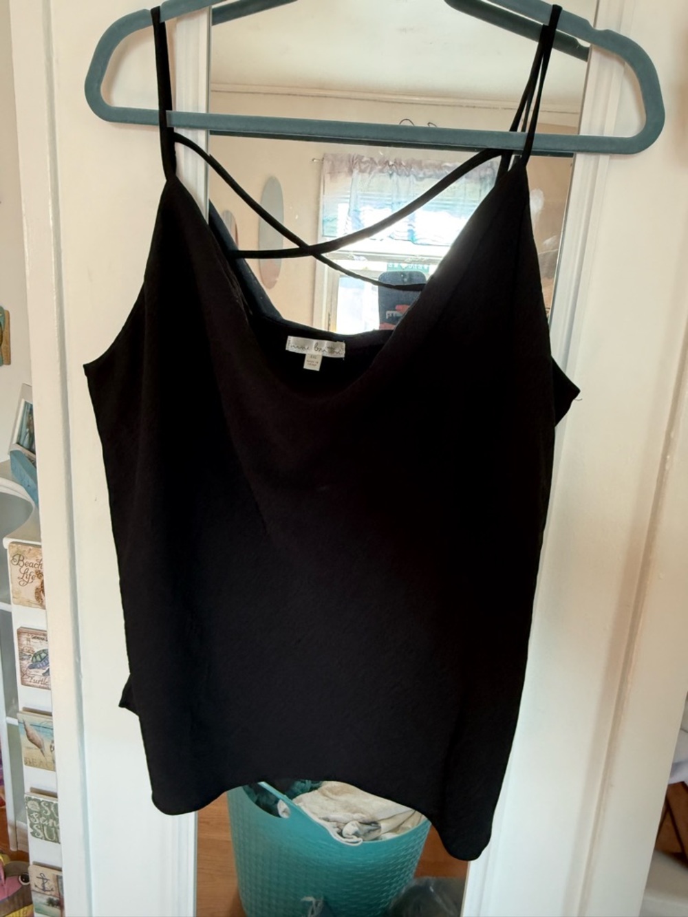 Black Strappy Women's Cami Top